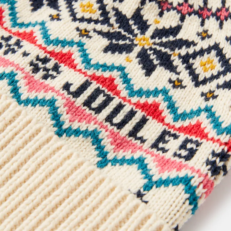Joules Bluebird Fairisle Hat - Ivory Fair Isle-2